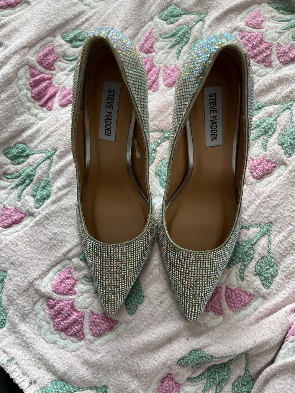 STEVE MADDEN Rhinestone Pumps (FLAWS)